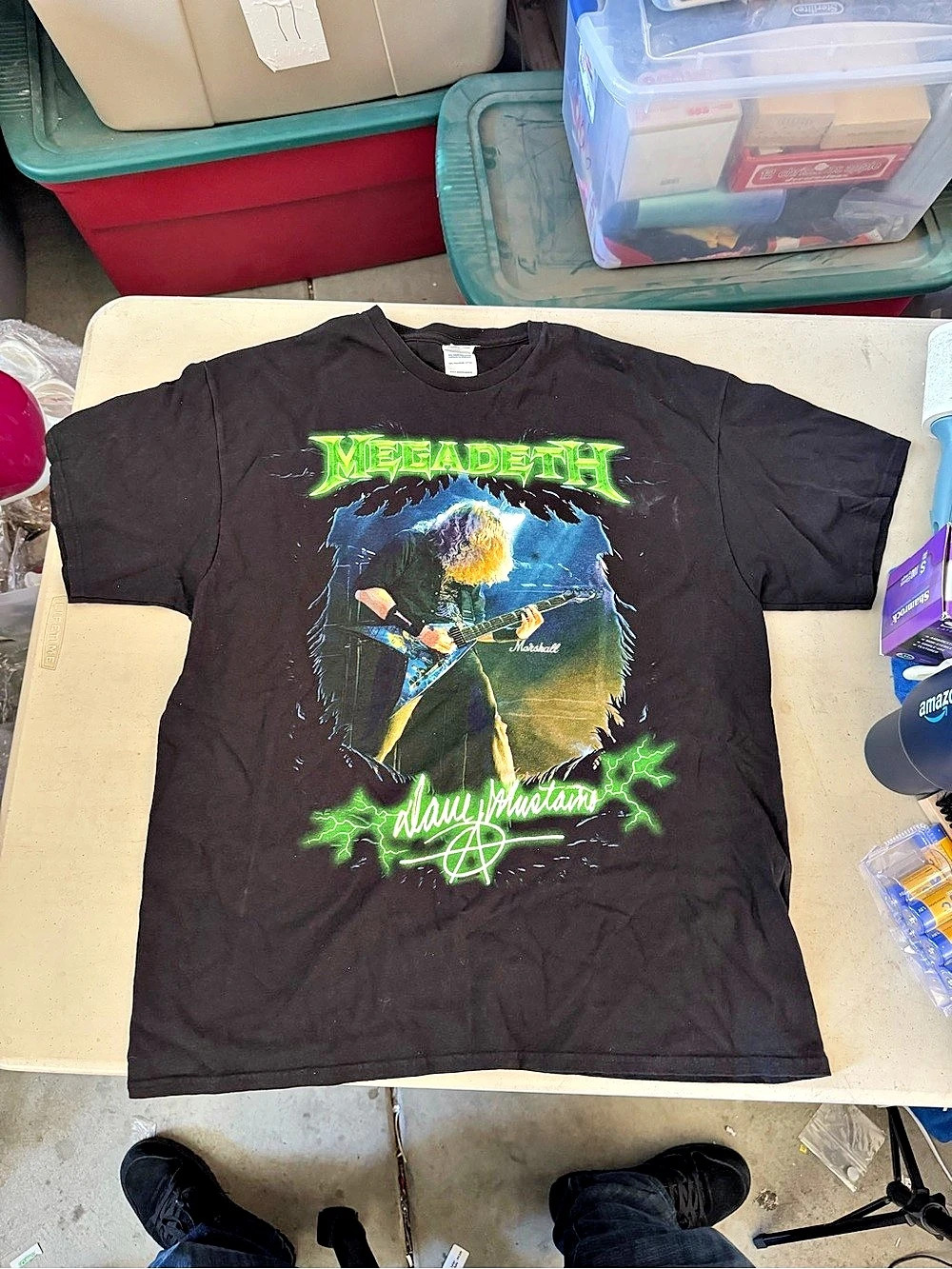 Megadeth Dave Mustaine Heavy Metal Guitarist Graphic T-Shirt Graphic Band Tee XL